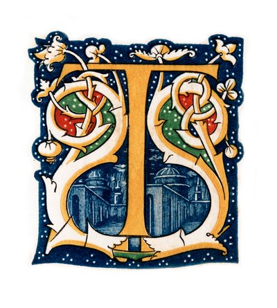 Opprinnelig bokstav T, 1843. av Henry Shaw