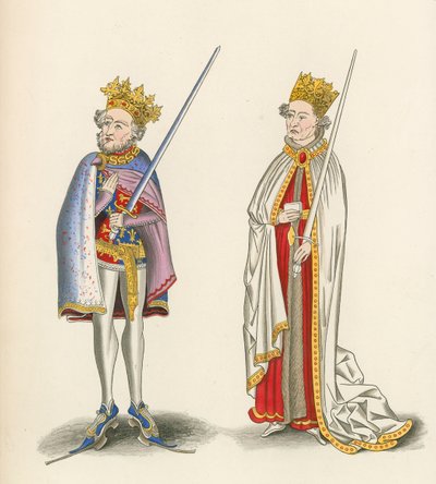 Kong John og kong Henry I, ca 1440 av Henry Shaw
