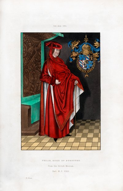 Filip, hertug av Burgund, ca 1460, 1843. av Henry Shaw