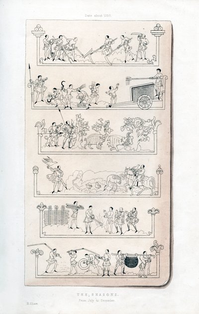 Årstidene, c1050, 1843. av Henry Shaw
