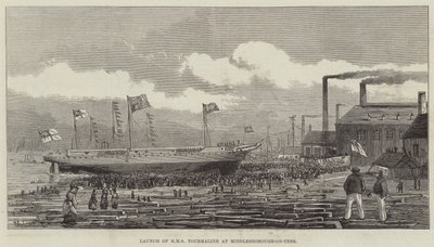 Lansering av HMS Tourmaline på Middlesbrough-on-Tees av Henry Spernon Tozer