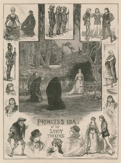 Prinsesse Ida ved Savoy Theatre (gravering) av Henry Stephen (b.1861 fl.1880 1925) Ludlow