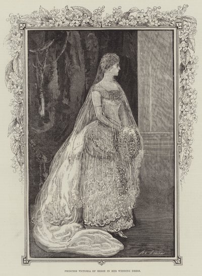 Prinsesse Victoria av Hessen i sin brudekjole av Henry Stephen Ludlow