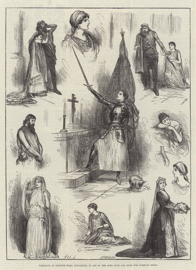 Tableaux i Prince's Hall, Piccadilly, til hjelp for Soho Club og Home for Working Girls av Henry Stephen Ludlow