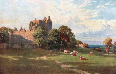 Craigmillar Castle, nær Edinburgh (fargelitografi) av Henry Sutton Palmer