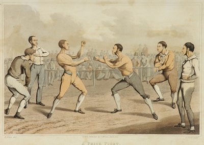 A Prize Fight, gravert av J. Clark, utgitt i 1820 (akvatint) av Henry Thomas (after) Alken
