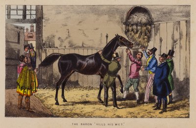Illustrasjon for Jorrocks' Jaunts and Jollities (farge litho) av Henry Thomas (after) Alken