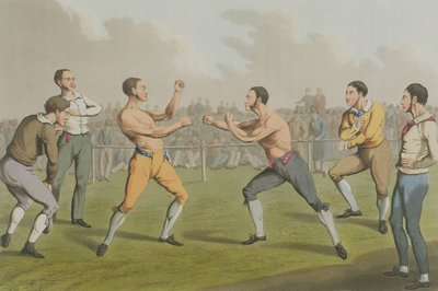 A Prize Fight, aquatinted av I. Clark, pub. av Thomas McLean, 1820 (akvatint) av Henry Thomas Alken