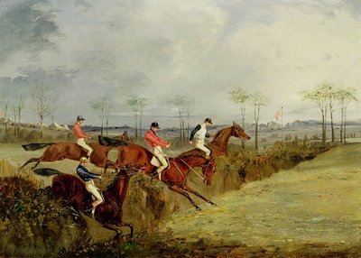 En hindring, ta hekk og grøft av Henry Thomas Alken