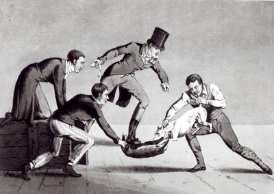 Drawing the Grevling, 1820 av Henry Thomas Alken