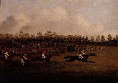 Avslutning på Doncaster St. Leger av Henry Thomas Alken