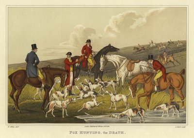 Fox Hunting, the Death (chromolitho) av Henry Thomas Alken