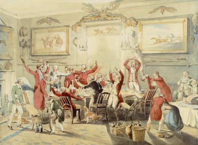 Foxhunting: The Toast (blyant og wc på papir) av Henry Thomas Alken