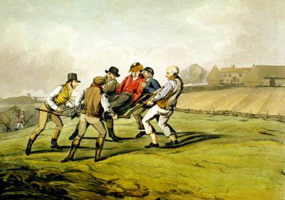 Skadet, fra 'kvalifiserte hester og ukvalifiserte ryttere' av Henry Thomas Alken