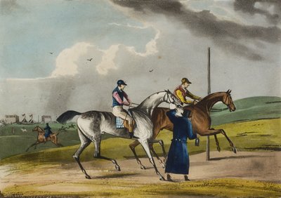 Forbereder til start (akvatint) av Henry Thomas Alken