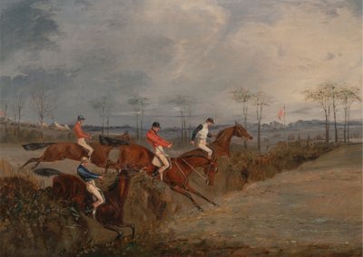 Scener fra en hindring: Another Hedge av Henry Thomas Alken