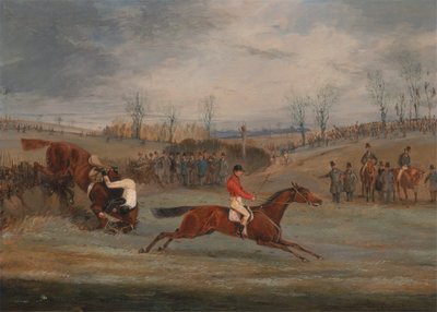 Scener fra en hindring: Nær målgang av Henry Thomas Alken