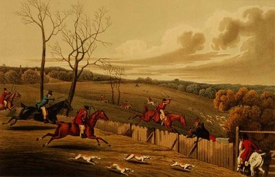 Stag Hunting, aquatinted bt I. Clark, pub. av Thomas McLean av Henry Thomas Alken
