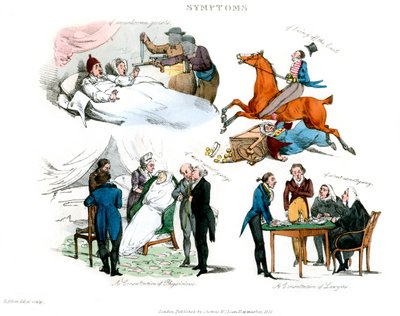 Symptomer på å være underholdt, 1822. av Henry Thomas Alken