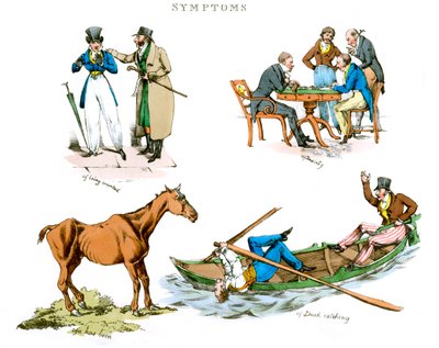 Symptomer på å være underholdt, 1822. av Henry Thomas Alken