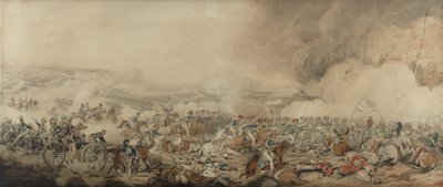 Slaget ved Waterloo, 18. juni 1815 (blyant og wc på papir) av Henry Thomas Alken