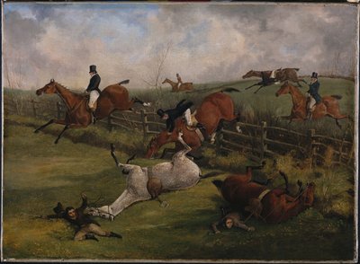 The Grand Leicestershire Steeplechase, 12. mars 1829: En rik scene og slikt som ingen andre land kan vise av Henry Thomas Alken