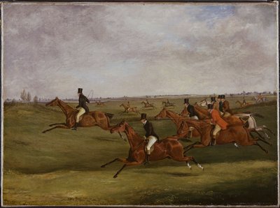 The Grand Leicestershire Steeplechase, 12. mars 1829: Going the Pace av Henry Thomas Alken
