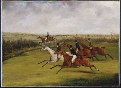 The Grand Leicestershire Steeplechase, 12. mars 1829: Field Becomes Select av Henry Thomas Alken
