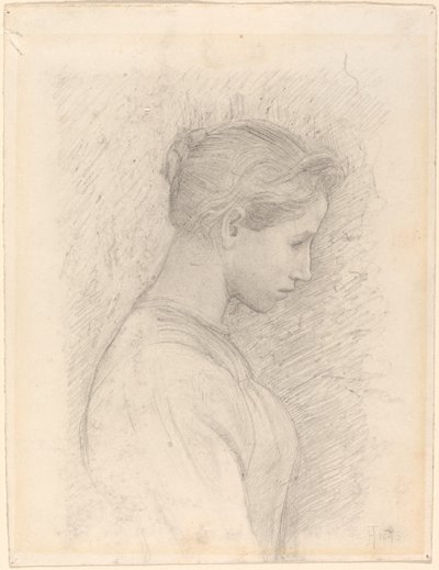 En ung kvinne i profil av Henry Tonks