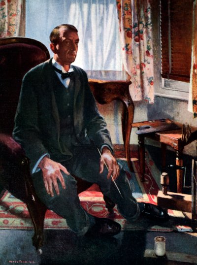 Selvportrett, 1909, 1926 av Henry Tonks
