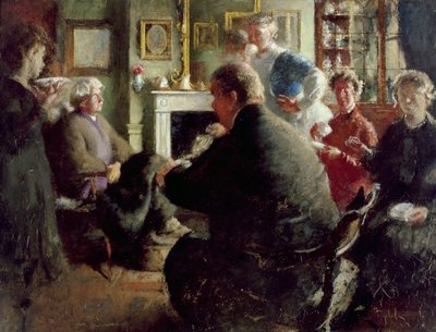 Steer at Home, 109 Cheyne Walk (på julaften) ca. 1929-30 av Henry Tonks
