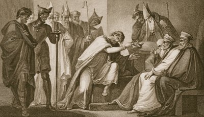 Edward II fratrer sin krone, gravert av Schiavonelli, illustrasjon fra David Humes 