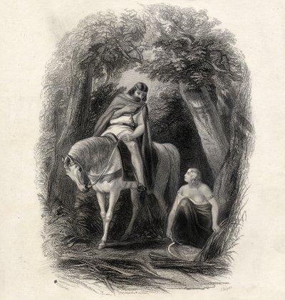 King Cormac (d.1138) and the Fair Eithne, gravert av J.Rogers, fra 