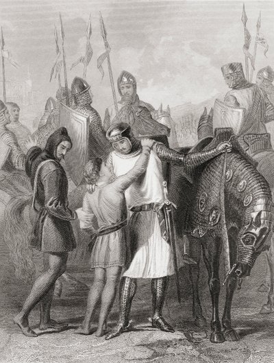 Richard, jarl av Pembroke, tok avskjed med sin bror før han dro til Irland i 1169, fra 