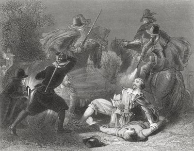 Drapet på Lord Kilwarden av Robert Emmets opprørere i Dublin, Irland, 1803, fra 