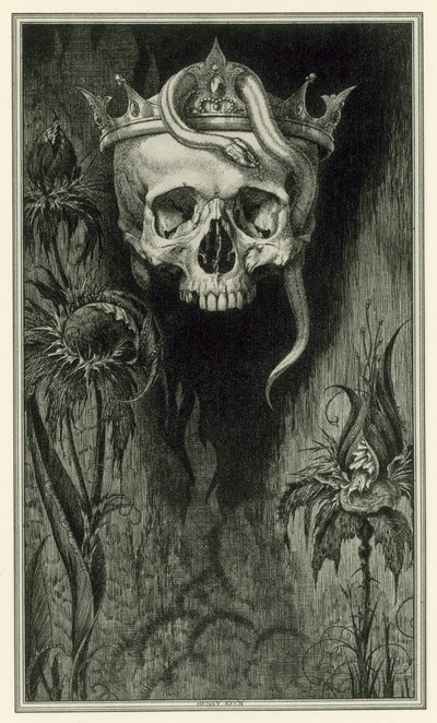 The Duchess of Malfi av John Webster: Tailpiece (litho) av Henry Weston Keen