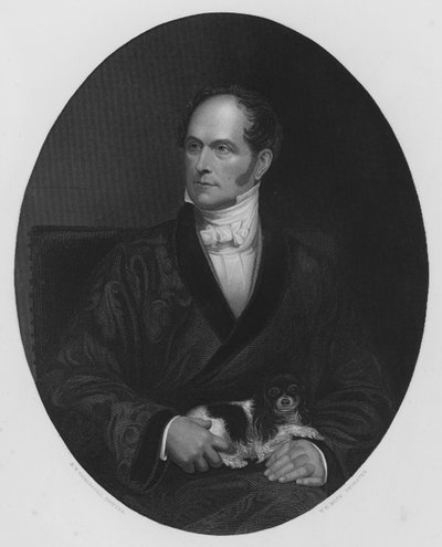 Dette portrettet av Robert Vernon, Esquire, er dedikert til det britiske folket, fra bildet i Vernon Gallery (gravering) av Henry William (after) Pickersgill