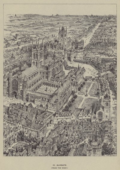 Aldgate, fra vest av Henry William Brewer