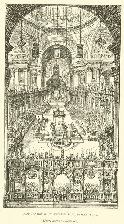 Kanonisering av St Ignatius i St Peter
