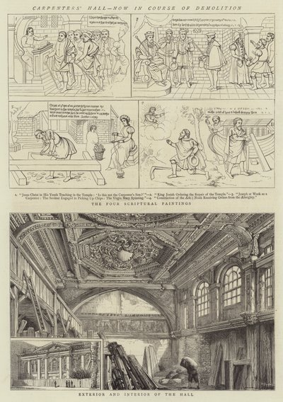 Snekkerhallen, nå under riving av Henry William Brewer
