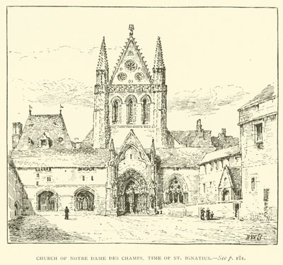 Notre Dame des Champs kirke, St Ignatius tid (gravering) av Henry William Brewer