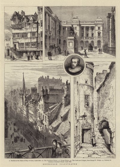 Edinburgh illustrert av Henry William Brewer