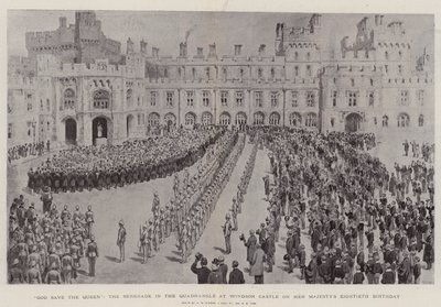 Gud bevare dronningen, Serenade i firkanten på Windsor Castle på Hennes Majestets åttiårsdag av Henry William Brewer