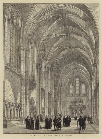 Great Hall of the New Law Courts av Henry William Brewer