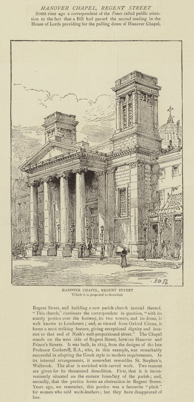 Hannover kapell, Regent Street av Henry William Brewer