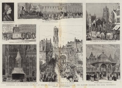 Historisk og religiøs konkurranse i Brugge, Belgia, til minne om den salige Karl den gode, trettende grev av Flandern av Henry William Brewer