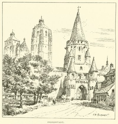 Ingolstadt (gravering) av Henry William Brewer