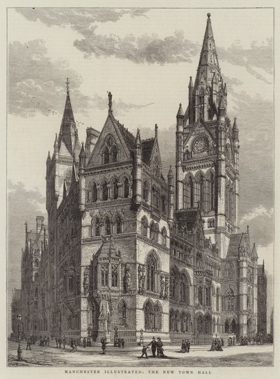 Manchester Illustrated, det nye rådhuset av Henry William Brewer