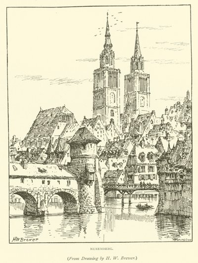 Nürnberg (gravering) av Henry William Brewer