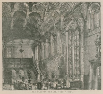 Banketthallen, Crosby Hall, London av Henry William Brewer